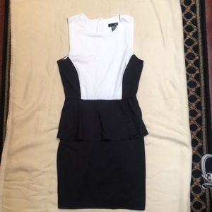 White and black dress
